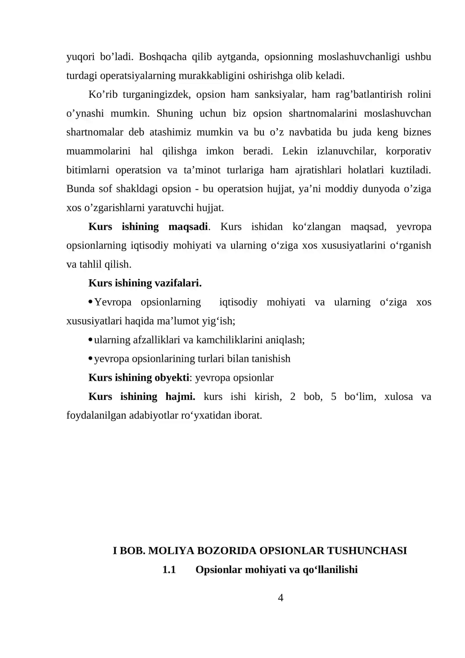 YEVROPA OPSIONLARI 4