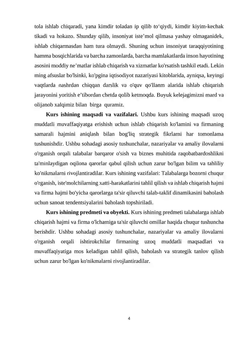 Ishlab chiqarishning iqtisodiy samaradorligiga ta’sir etuvchi omillar 4