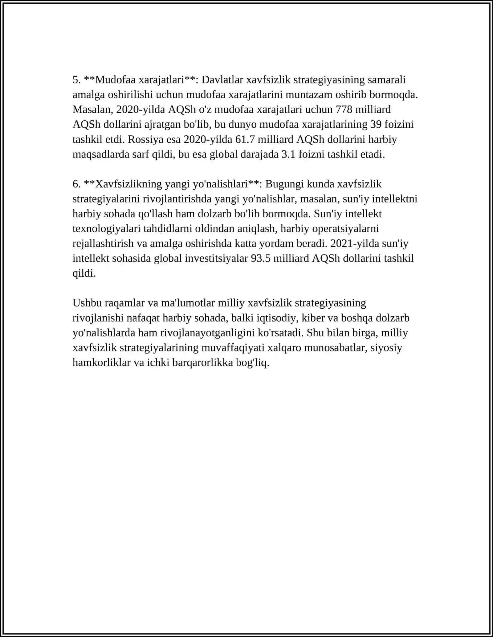 MILLIY XAVFSIZLIKNI TA'MINLASH BORASIDA AMALGA OSHIRILAYOTGAN ISHLAR 4