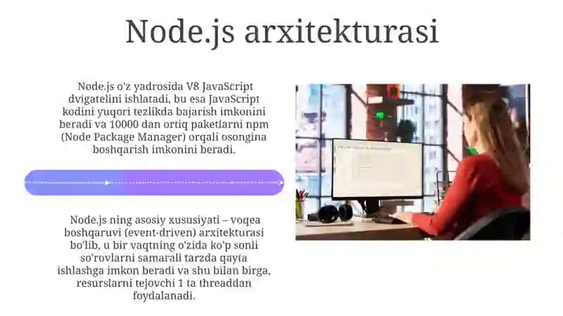 Node.js haqida tushuncha imkoniyatlari, amaliy ko'rsatmalar 4