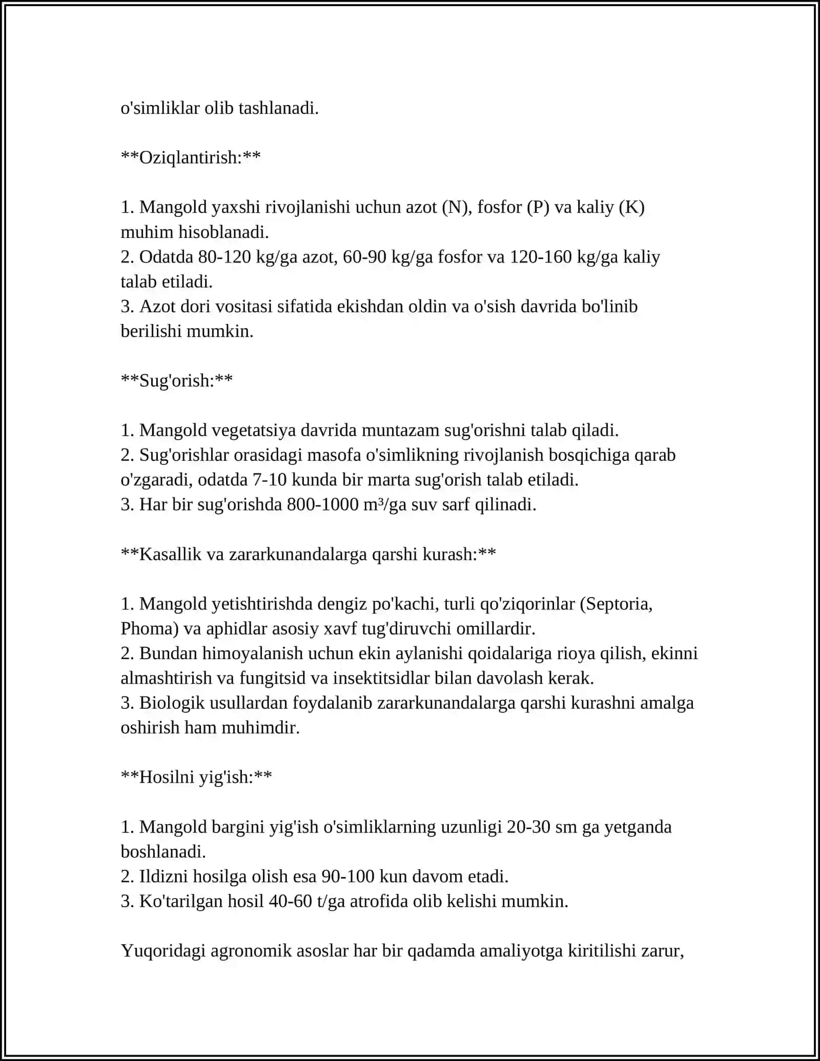 MANGOLD YETISHTIRISH VA TARQATISH TEXNALOGIYASI 4