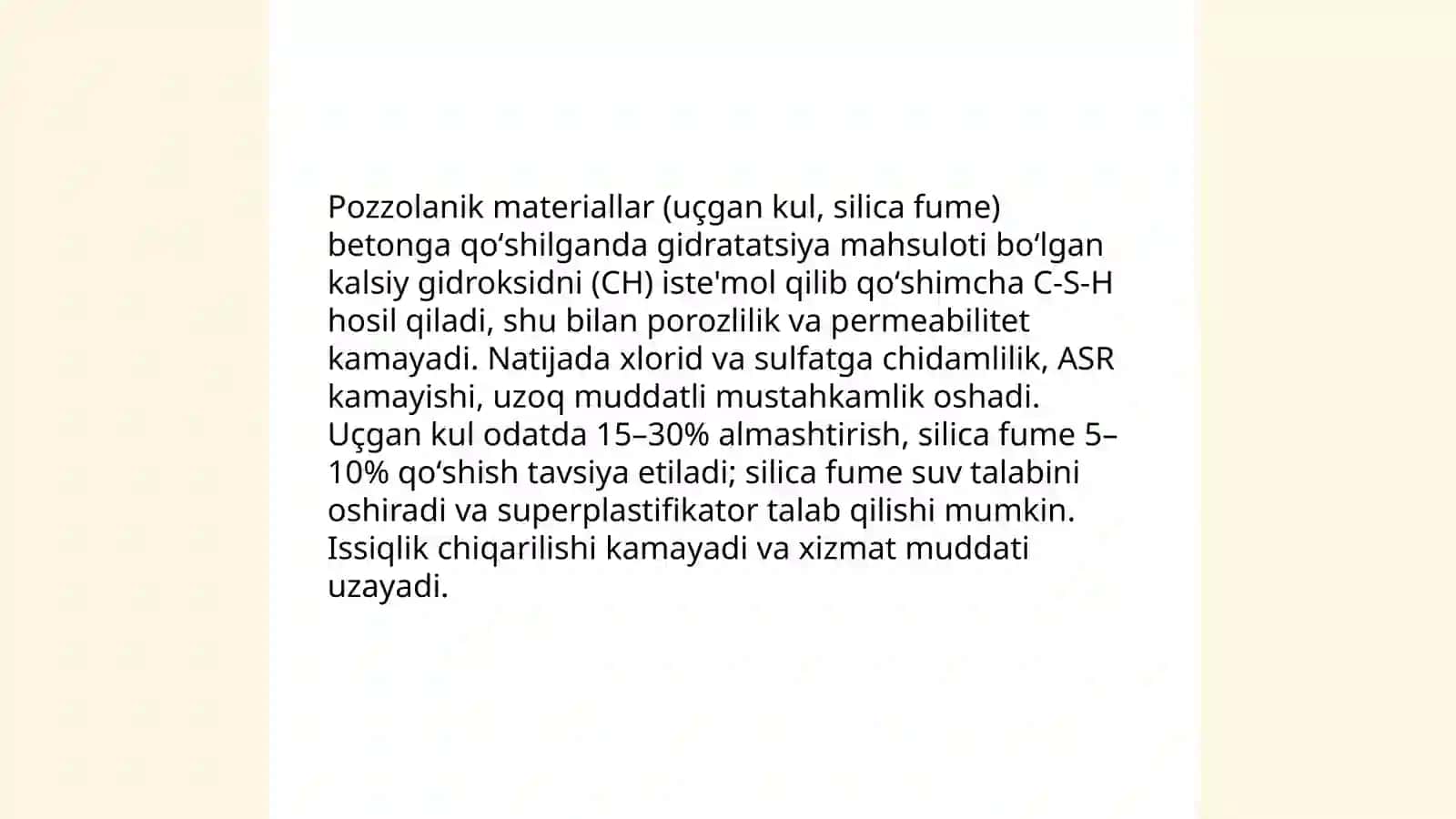Betoning xizmat muddatini uzaytirish usullari 4