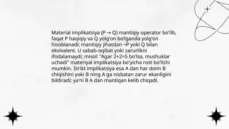 Mulohazaning implikatsiyasi 4