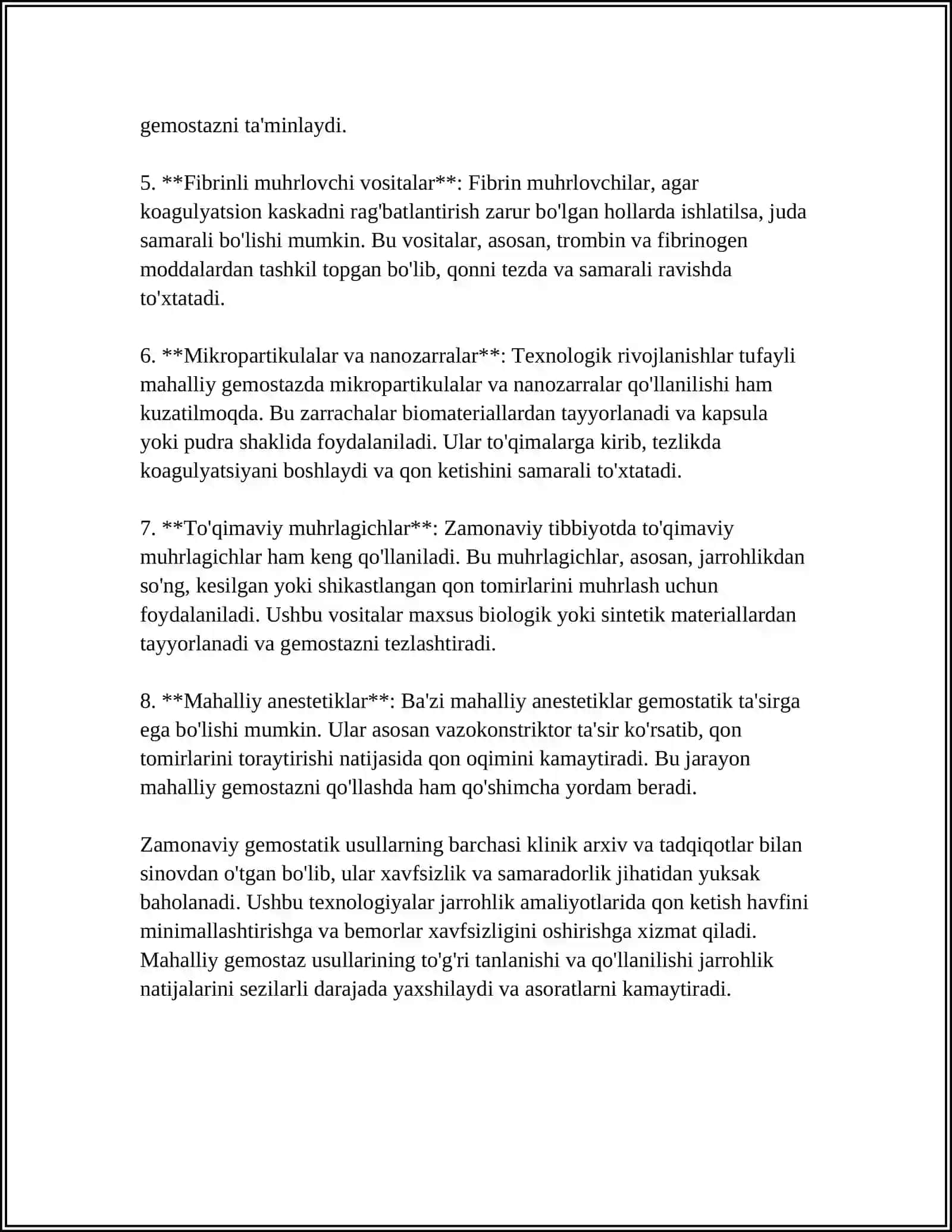 Mahalliy gemostazning zamonaviy usullari 4