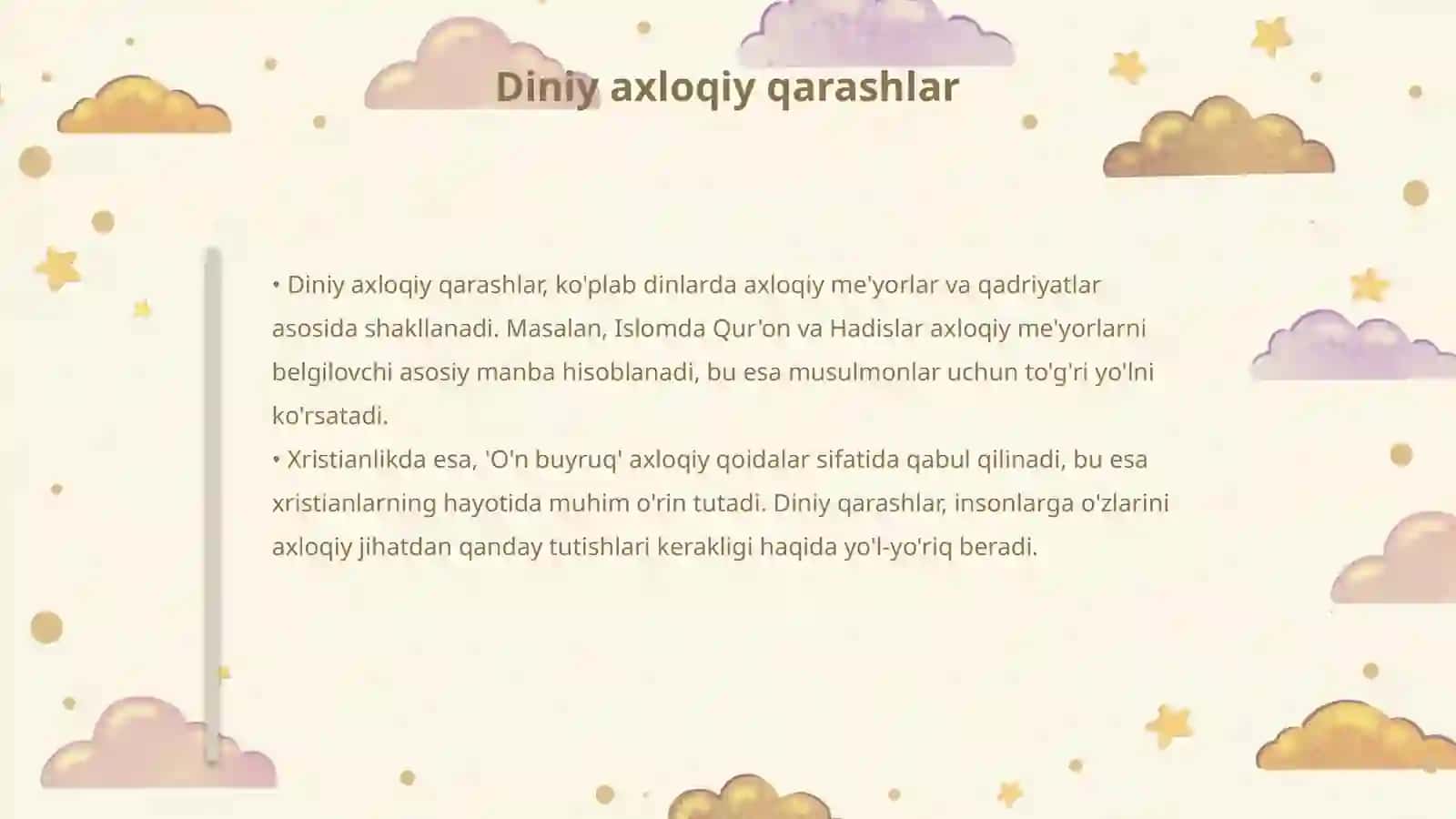 Axloqning paydo bo'lishiga oid diniy, ilmiy qarashlar tasnifi falsafa 4
