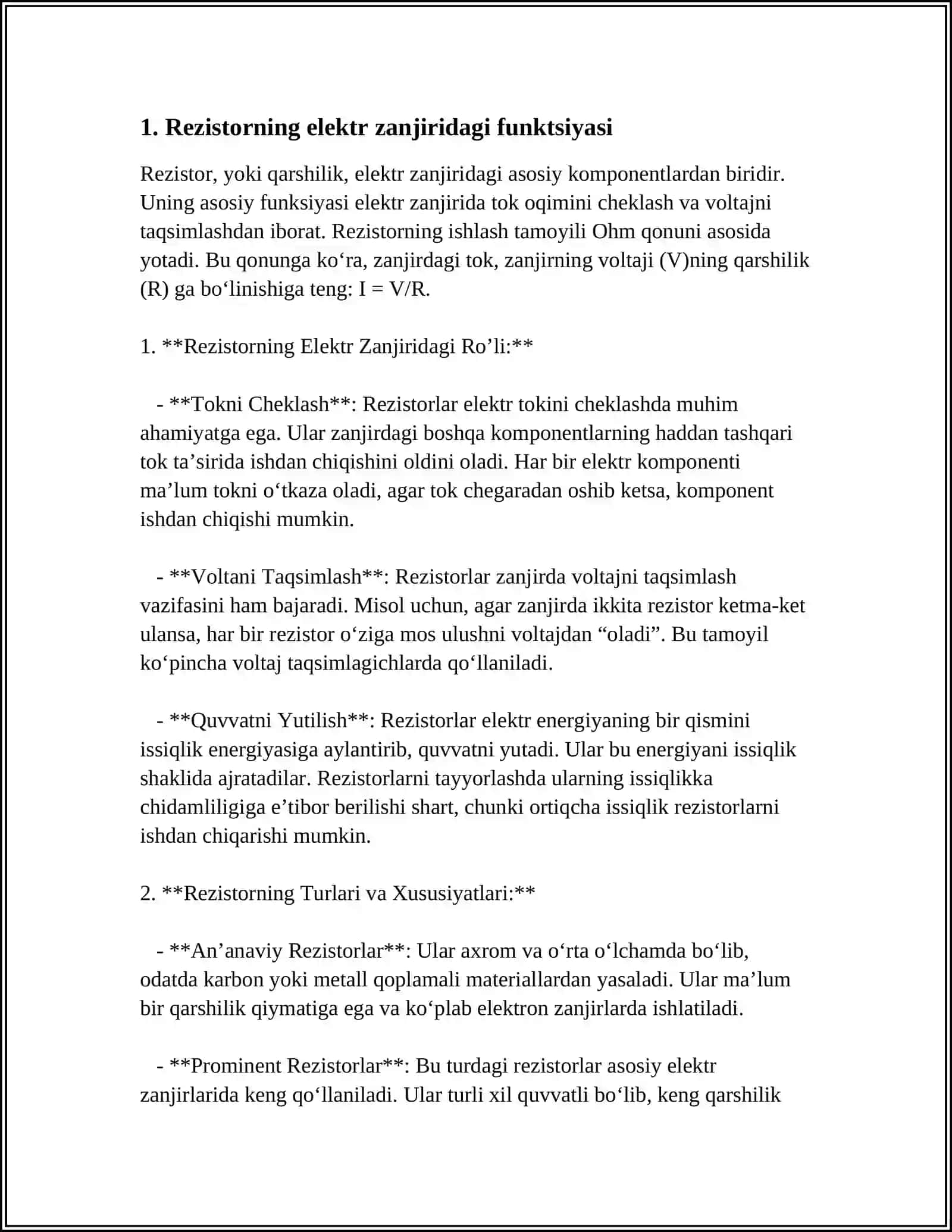 REZISTOR, INDUKTIV G‘ALTAK VA KONDENSATOR ELEMENTLARI KETMA-KET, PARALLEL VA ARALASH ULANGAN BIR FAZALI SINUSOIDAL O‘ZGARUVCHAN TOK ELEKTR ZANJIRLARINI TEKSHIRISH 4