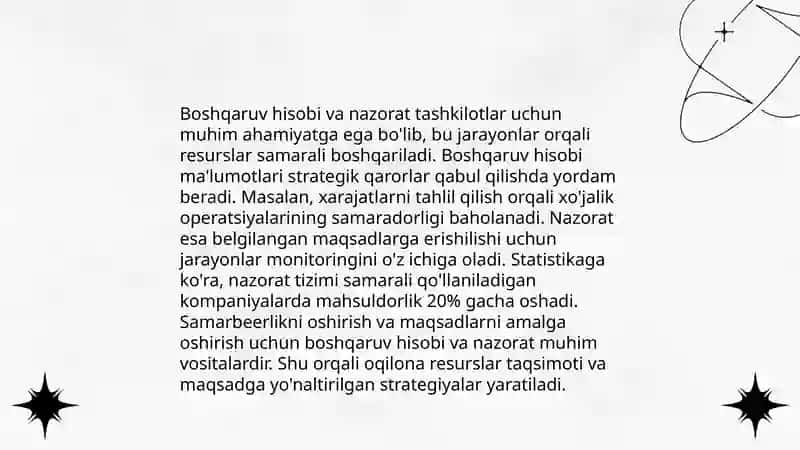 Mexnat xarajatlaridan foydalanish samaradorligini oshirishda boshqaruv hisobi usullaridan foydalanishning axamiyati 4