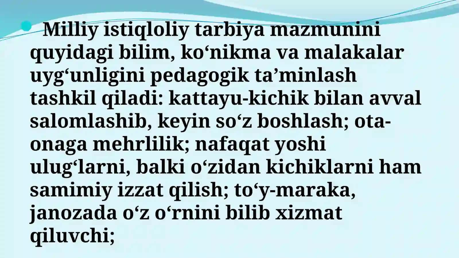 O‘quvchilarning milliy tarbiyalanganlik ko‘rsatkichlari 4