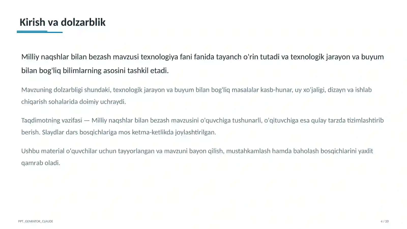 Milliy naqshlar bilan bezash (3-sinf) 4