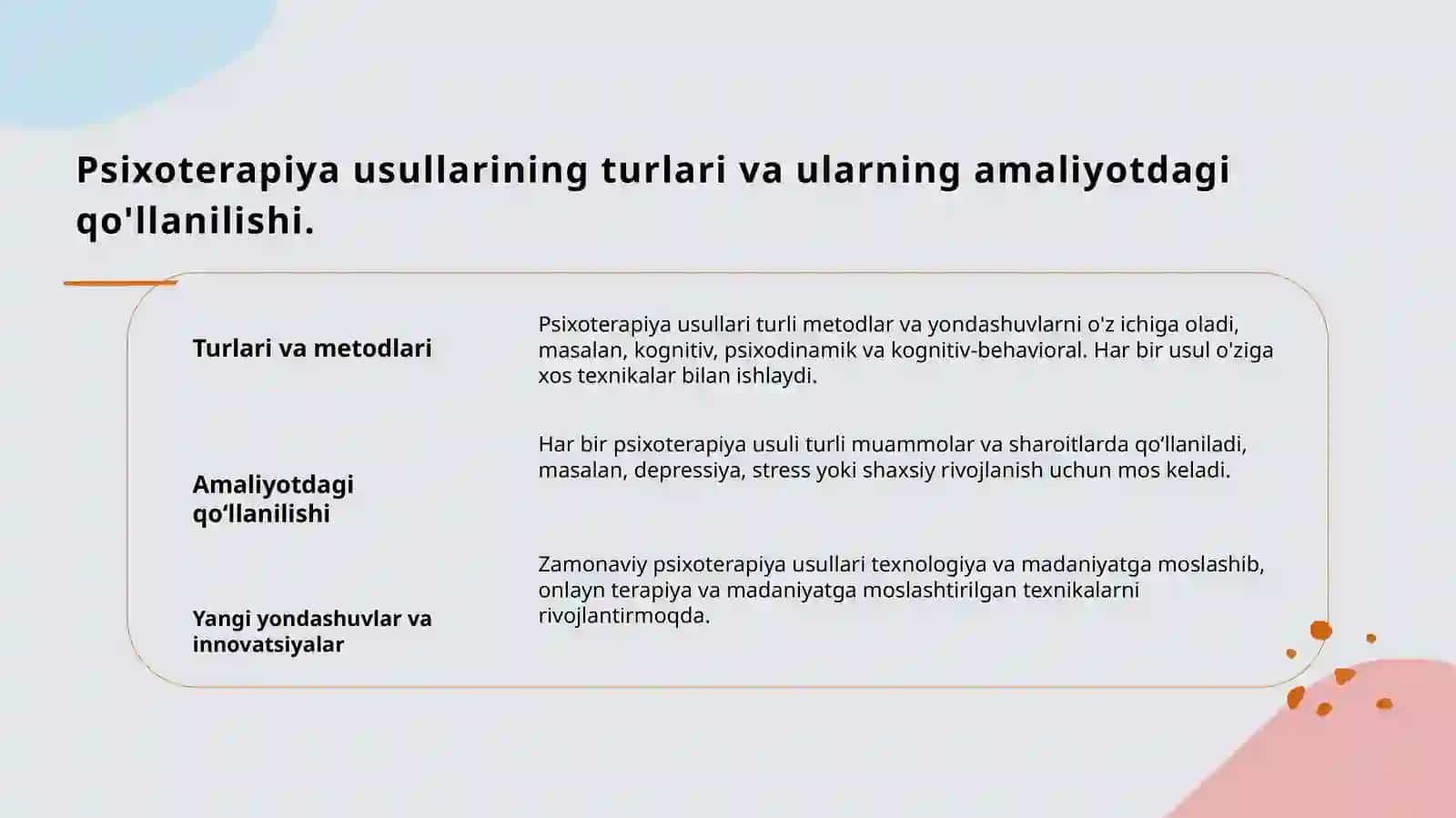 Psixoterapiya yonaliwlari 4