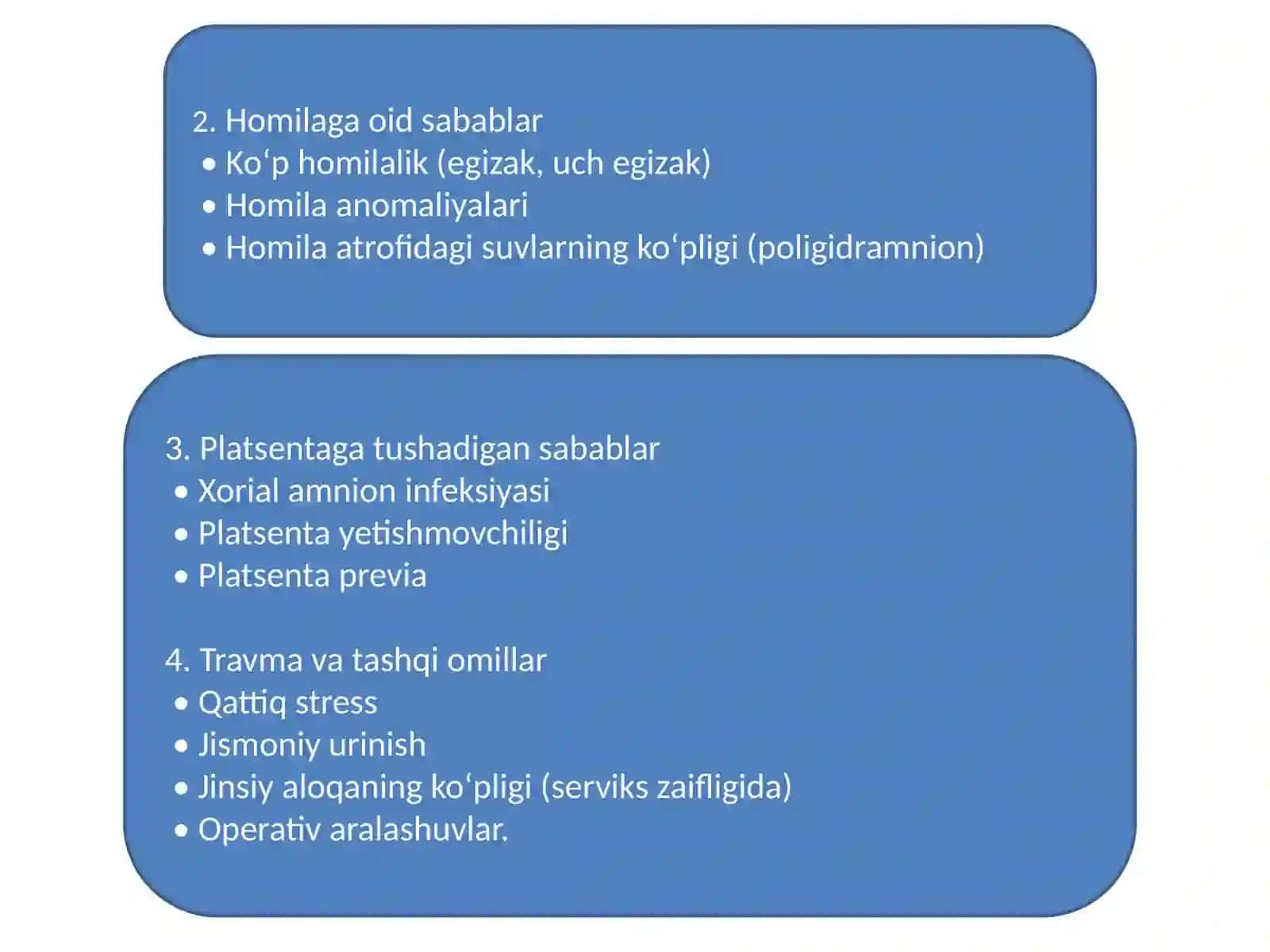 Homiladorlik muddatiga yetmasligi (Muddatidan oldin tug‘ilish) 4