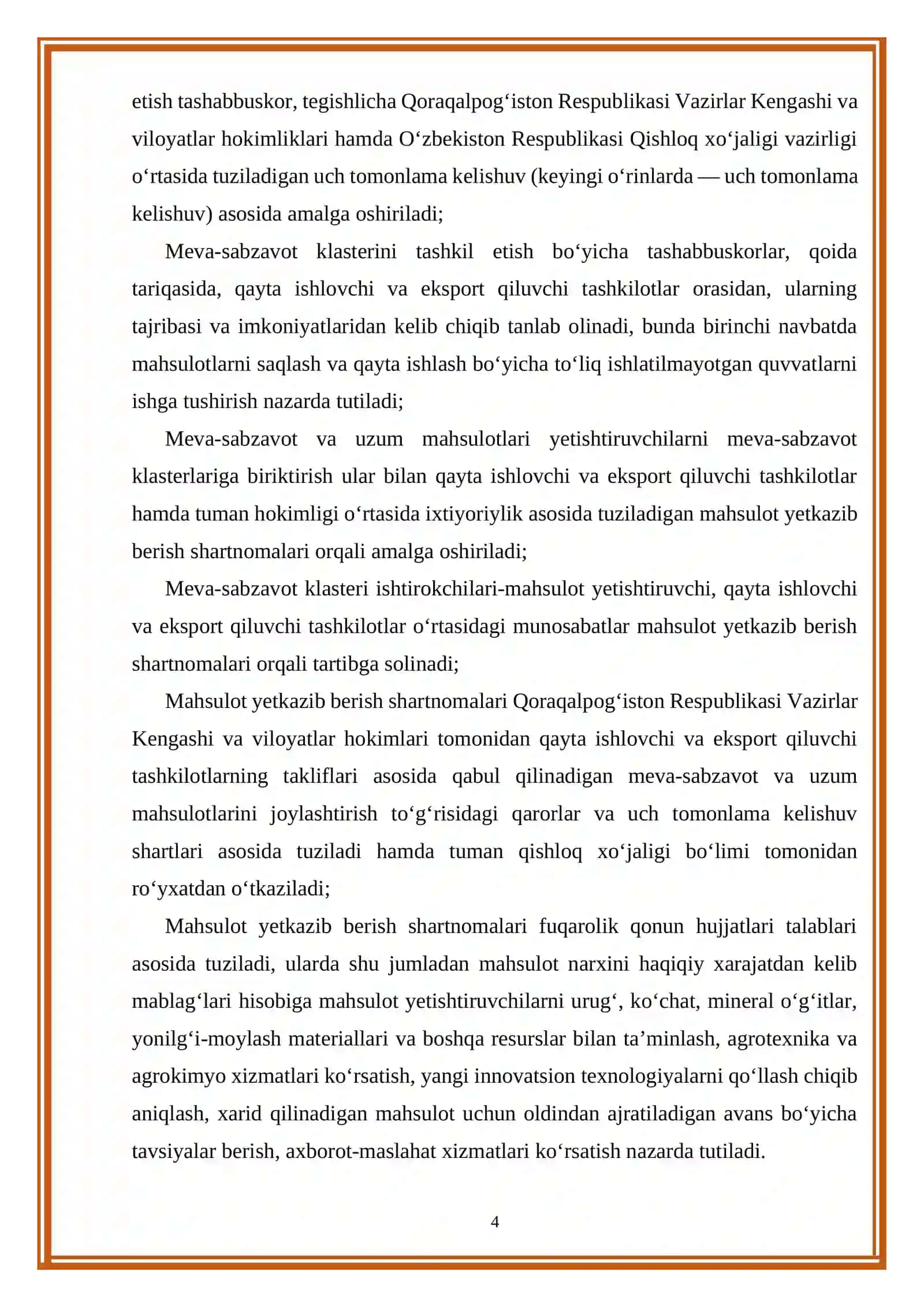 MAHSULOT TAYYORLASH TEXNOLOGIYASI KURS ISHI 4