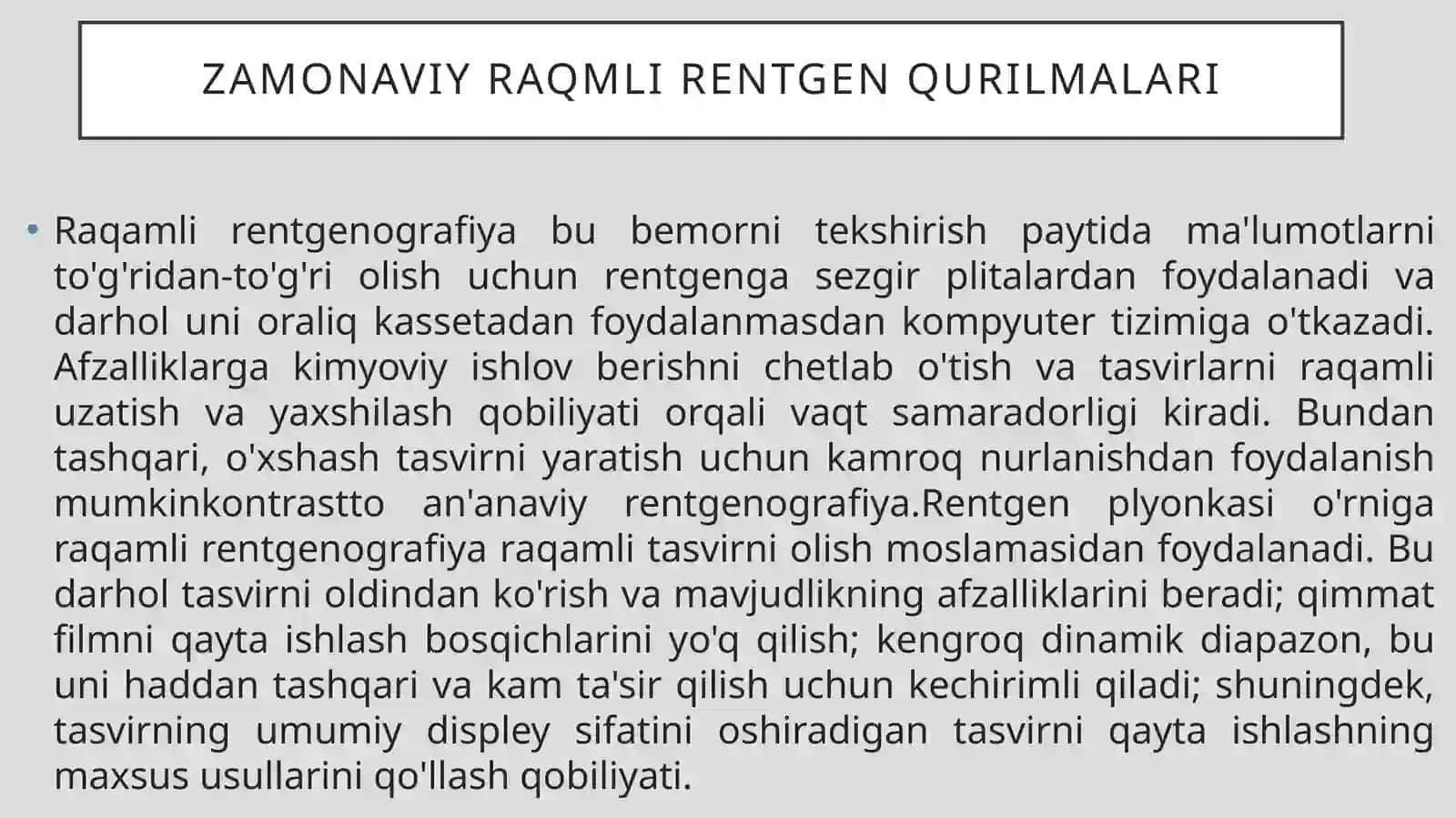 Zamonaviy raqamli rentgen qurilmalari 4