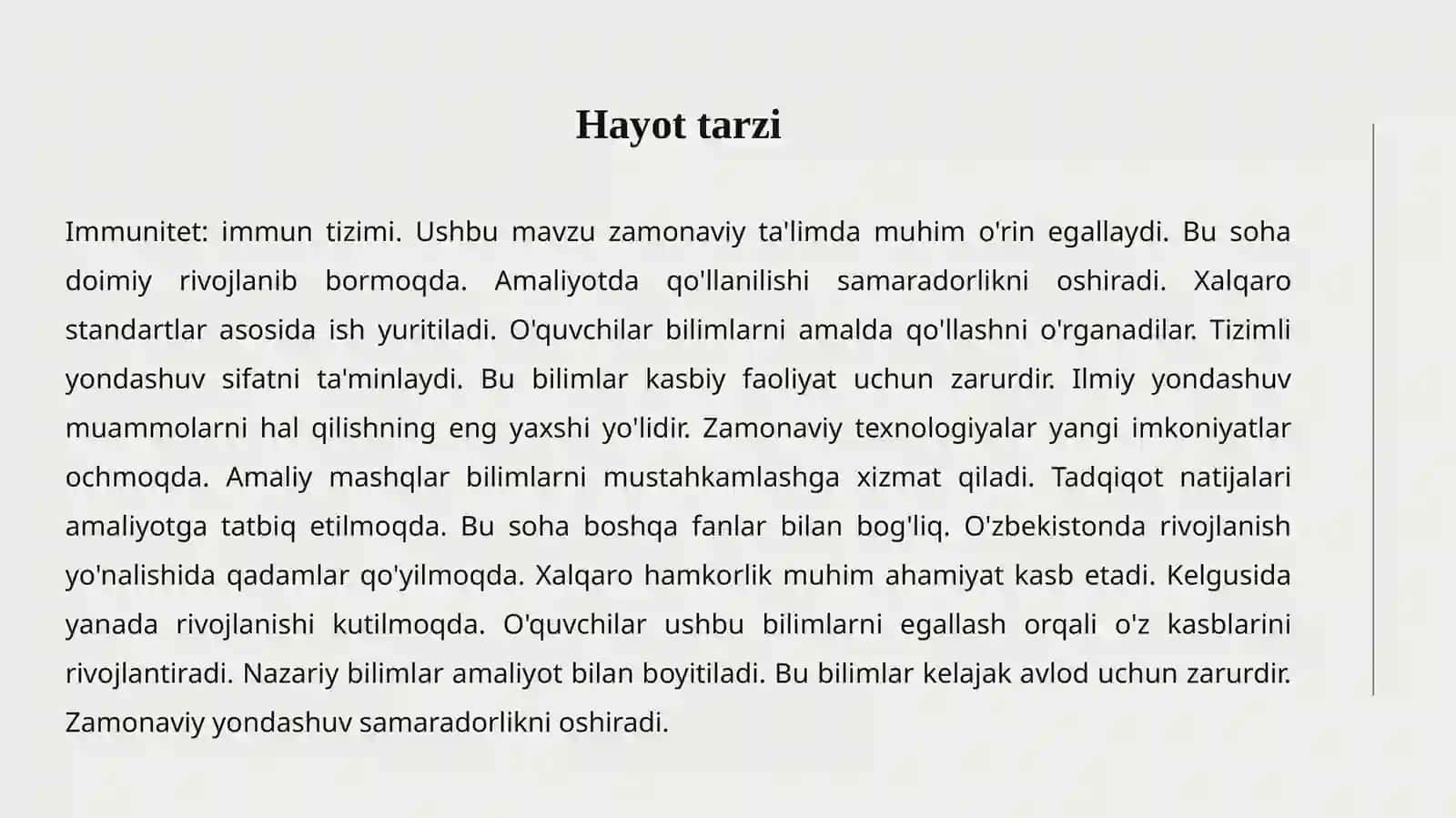 HAYOT TARZI VA IMMUNITET 4