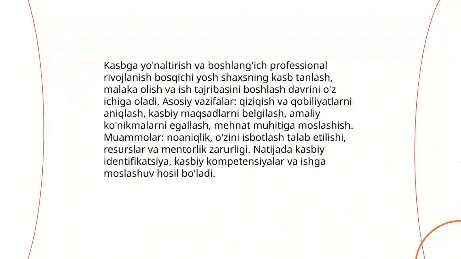 Kásiplik psixologiya rawajlanıwınıń tiykarģı basqıshları 4