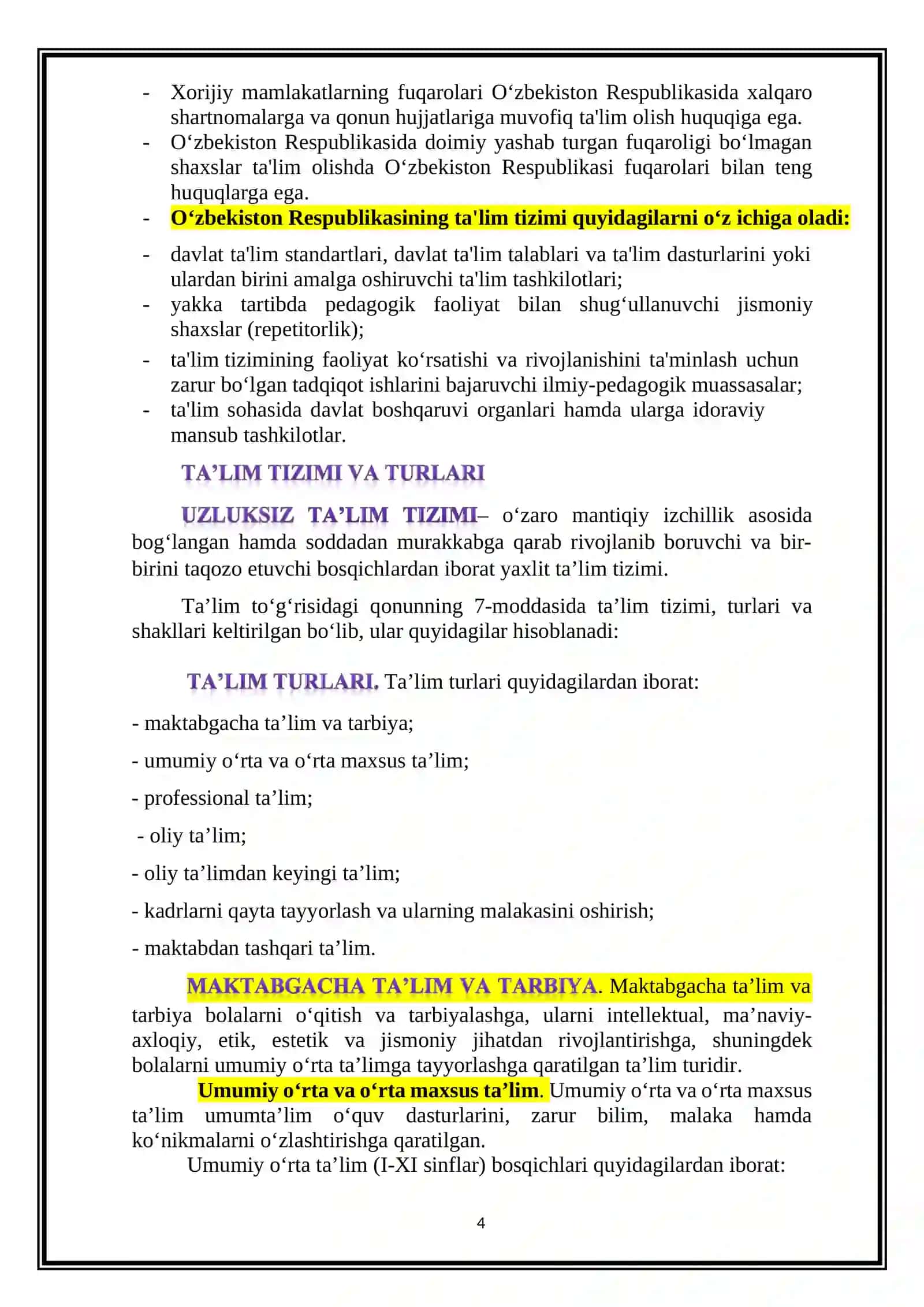 “Pedagogika nazariyasi va tarixi” qo‘llanmasi asosida Ajoyib qo’llanma 4
