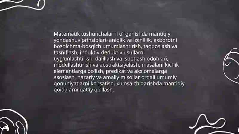 Matematik tushunchalarni shakllantirish manbalari, matematik tushunchalarni o’rganishga mantiqiy yondashish, mukammal sonlar, egizak tub sonlar 4
