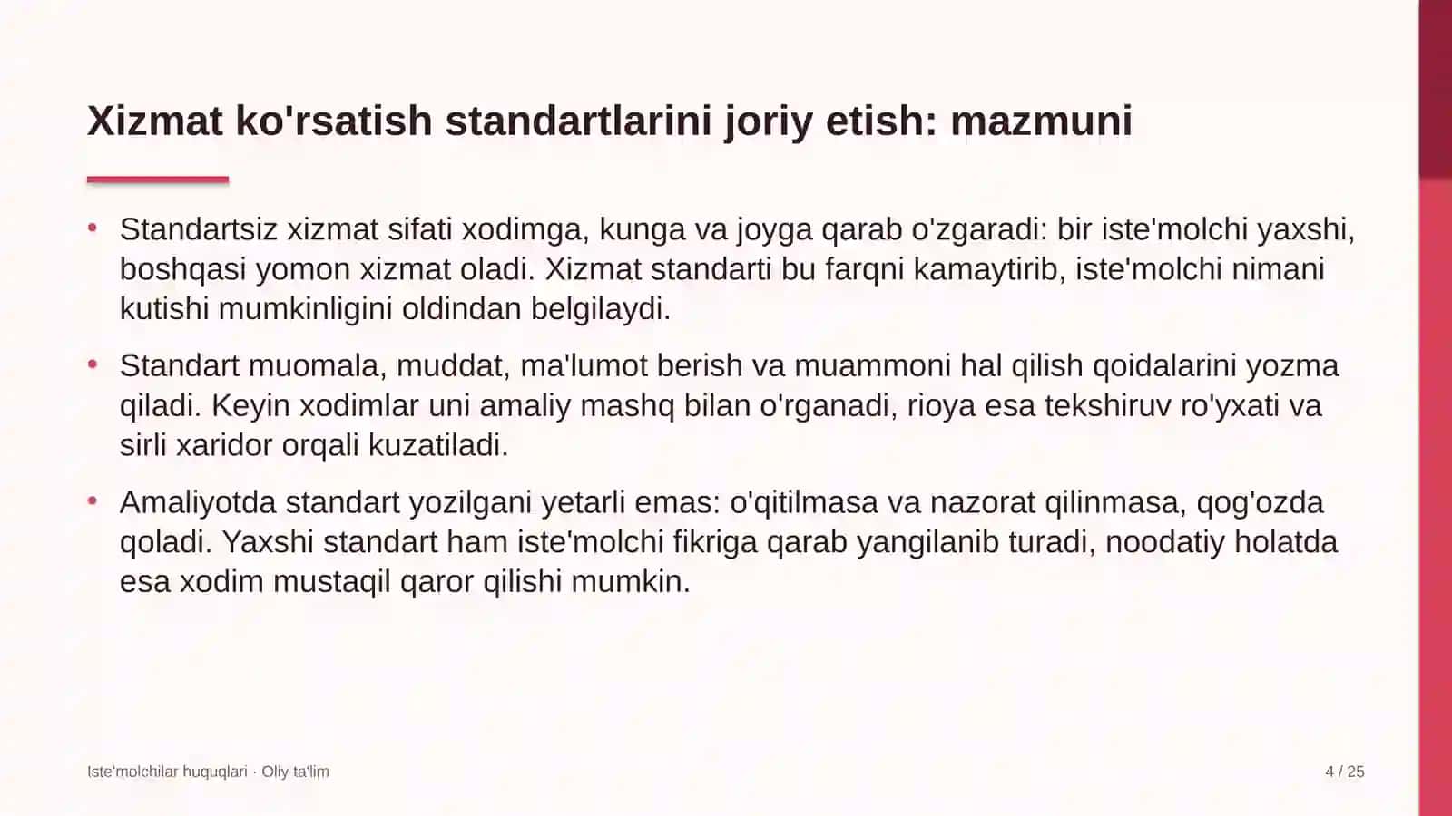 san'at galereyalarida iste'molchilarga xizmat ko'rsatish standartlarini joriy etish 8028 4
