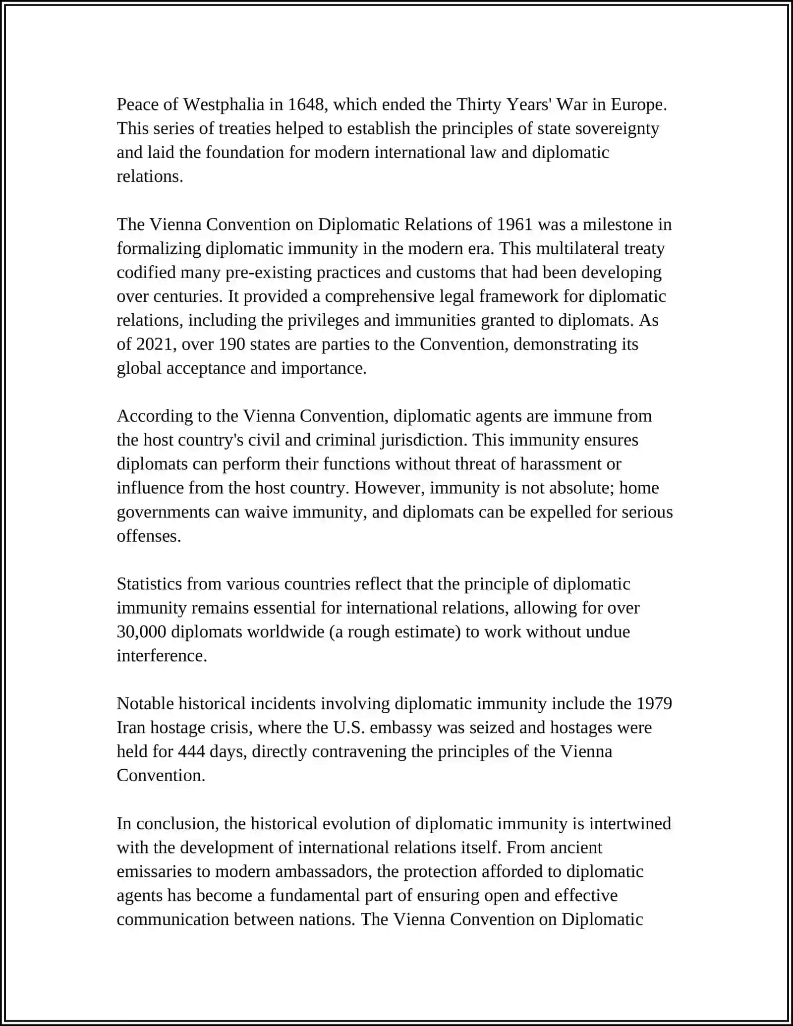 DIPLOMATIK IMMUNITY: BALANCING IMMUNITY WITH ACCOUNTABILITY IN INTERNATSIONAL RELATIONS 4