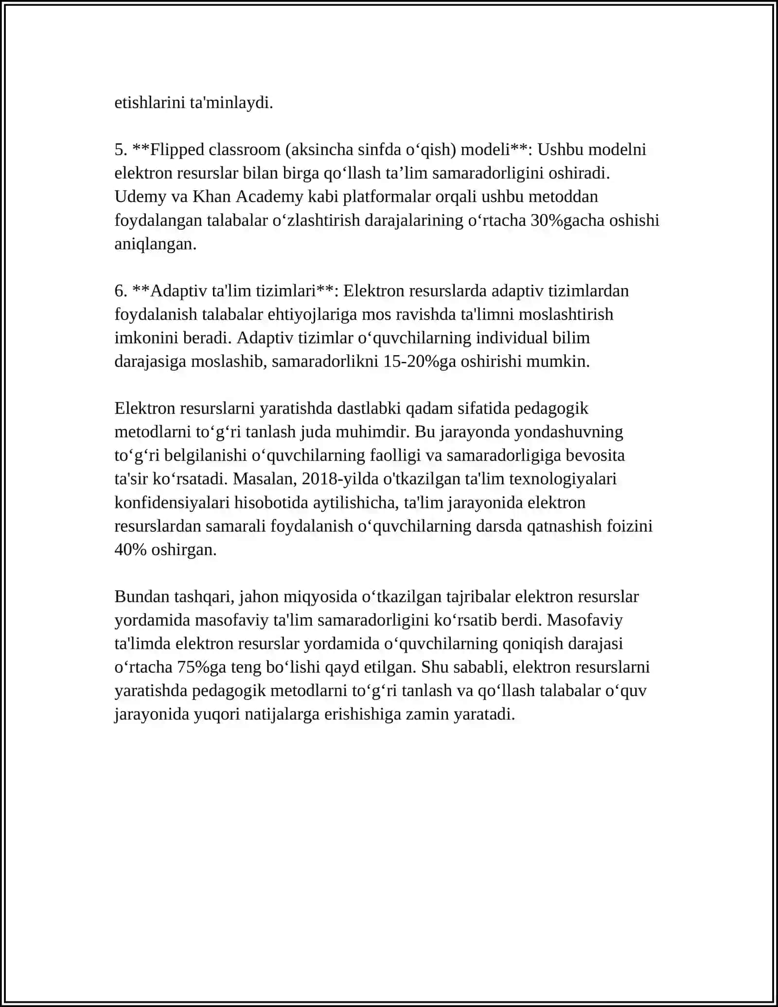 TAʼLIM SOHASIGA OID ELEKTRON RESURSLAR TAYYORLASH 4