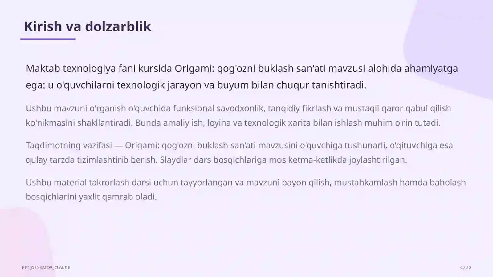Origami: qog'ozni buklash san'ati (2-sinf) 4