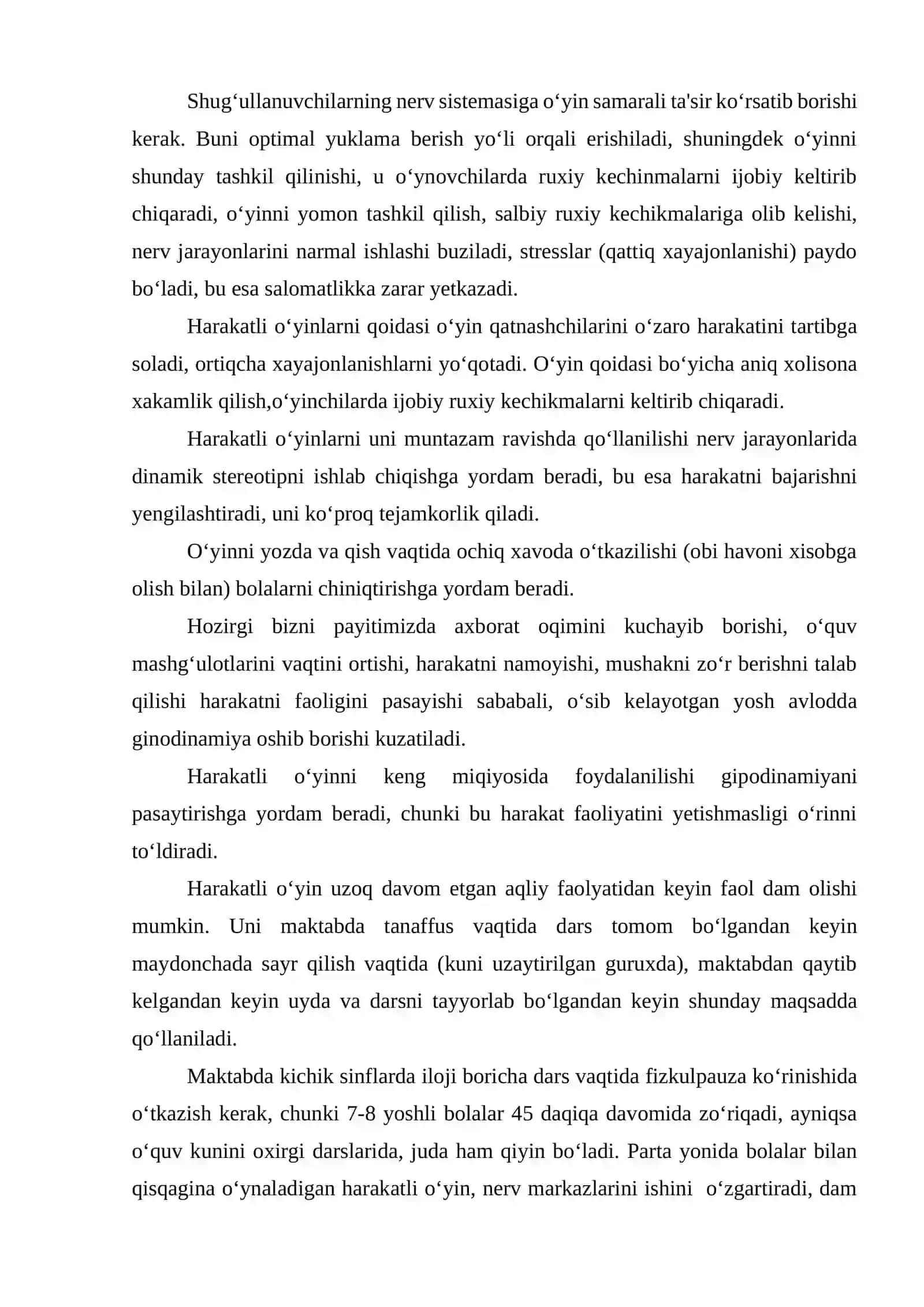BOSHLANG'ICH SINFLARDA HARAKATLI O'YINLAR 4