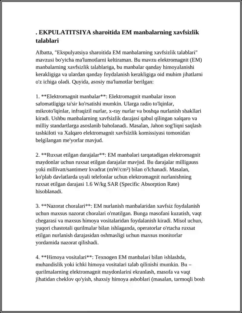 EKPULATITSIYA SHAROITIDA EM MANBALARNI XAFVLI TA’SIR ETUVCHI XUDUDI 4