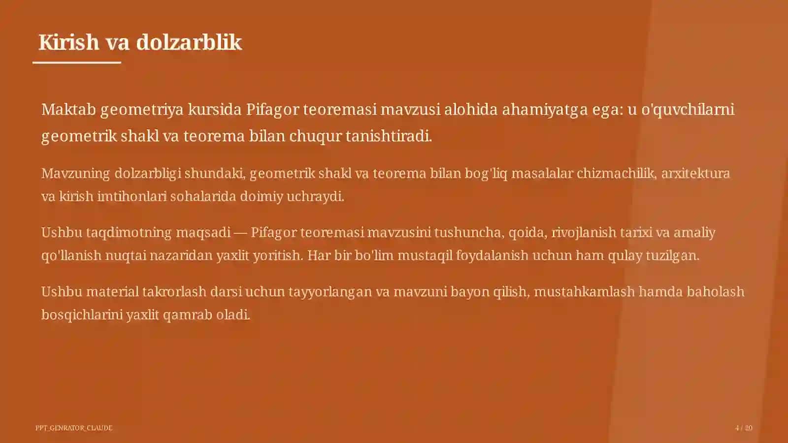Pifagor teoremasi (8-sinf) 4
