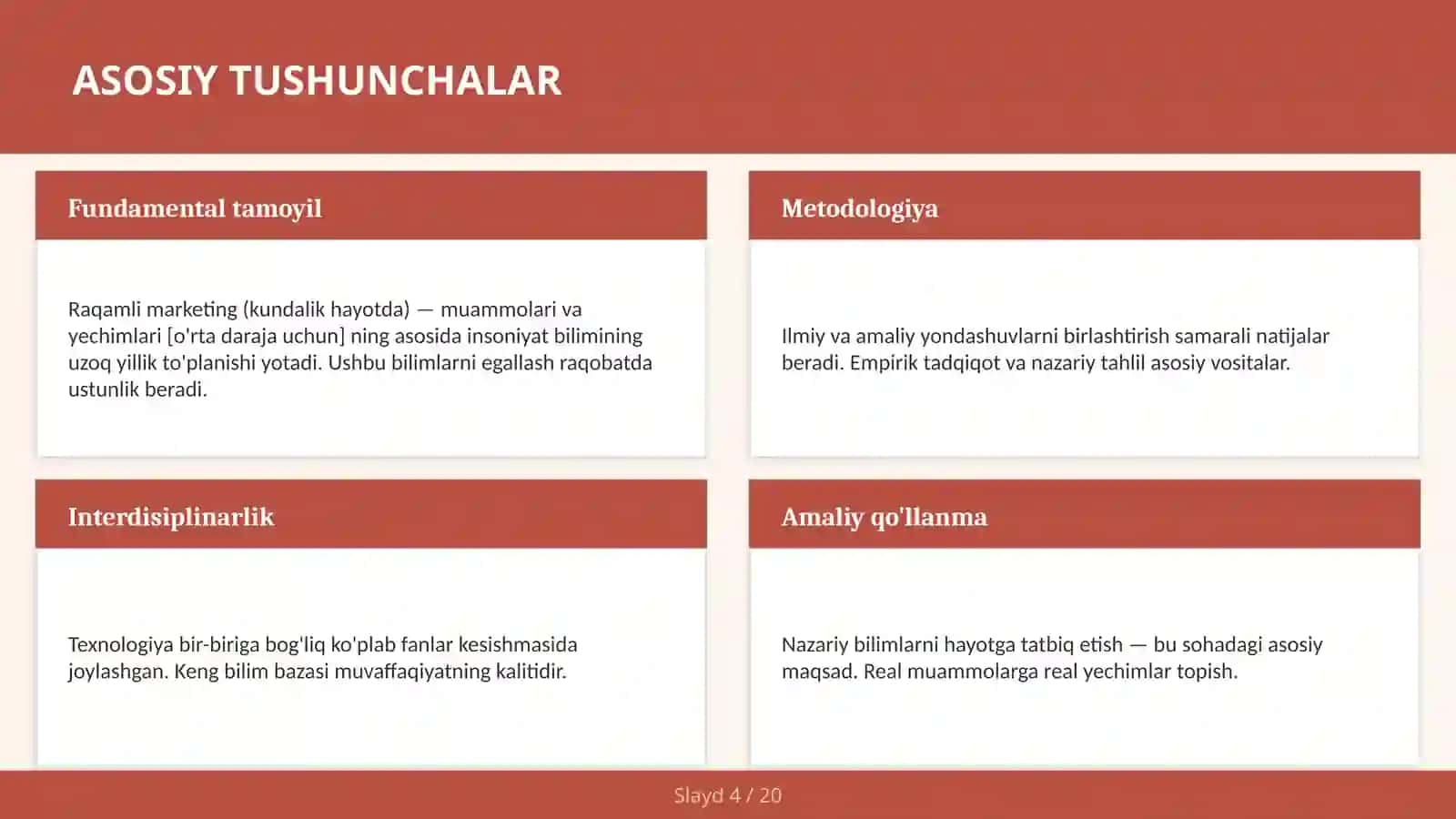 Raqamli marketing (kundalik hayotda) — muammolari va yechimlari [o'rta daraja uchun] 4