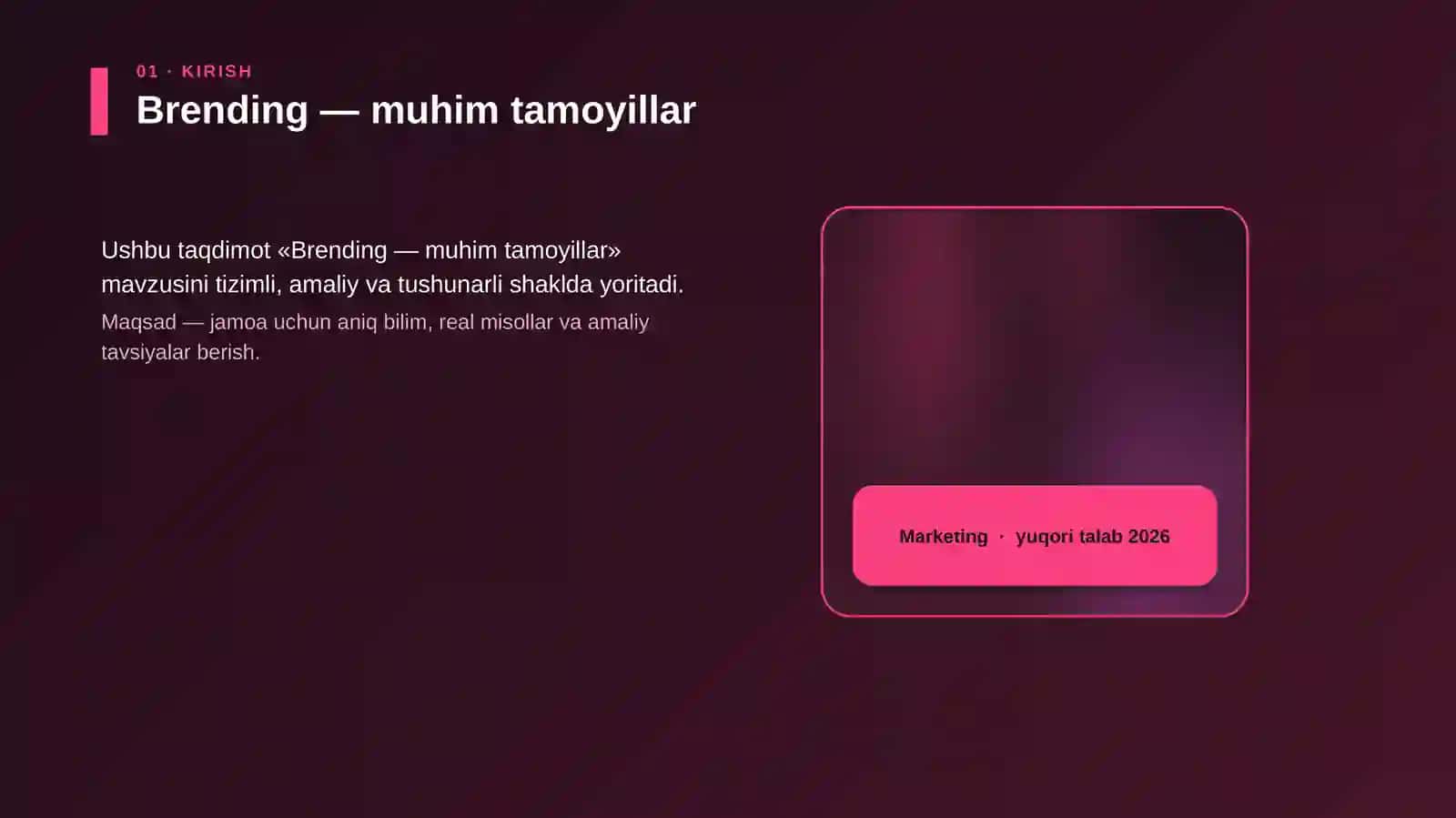 Brending — muhim tamoyillar 4
