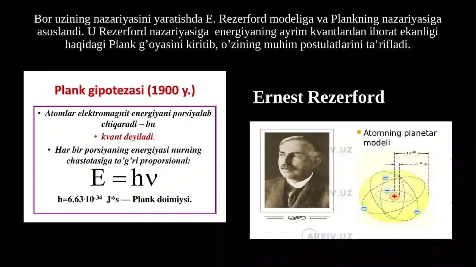 Bor postulatlari va to’lqin mexanizmi 4