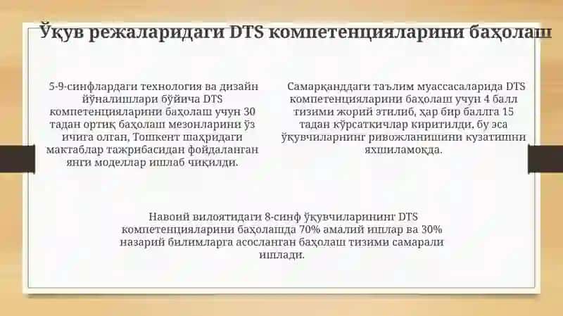TEXNOLOGIYA VA DIZAYN YO’NALISHI BO’YICHА DTS TАLАBLАRI VА O’QUV DАSTURI MAZMUNI 4