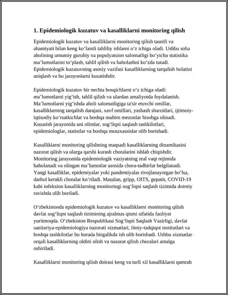 Epidemiologik kuzatuv va kasalliklarni monitoring 4