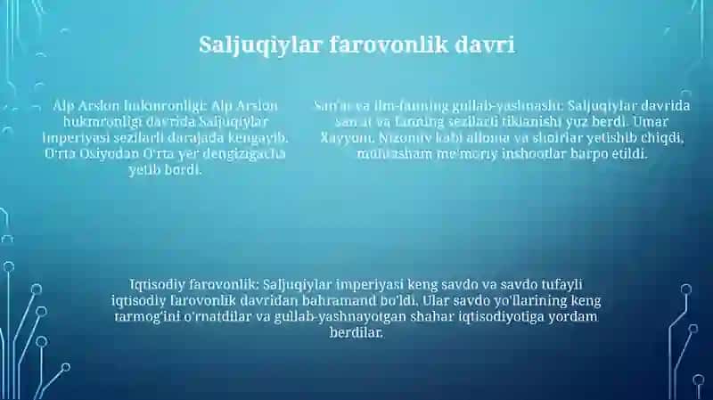 Saljuqiylar Davlati 4