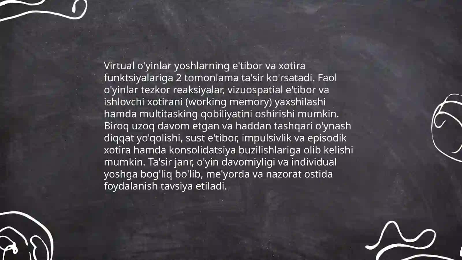 Virtual o'yinlarning yoshlar kognitiv rivojlanishiga ta'siri 4
