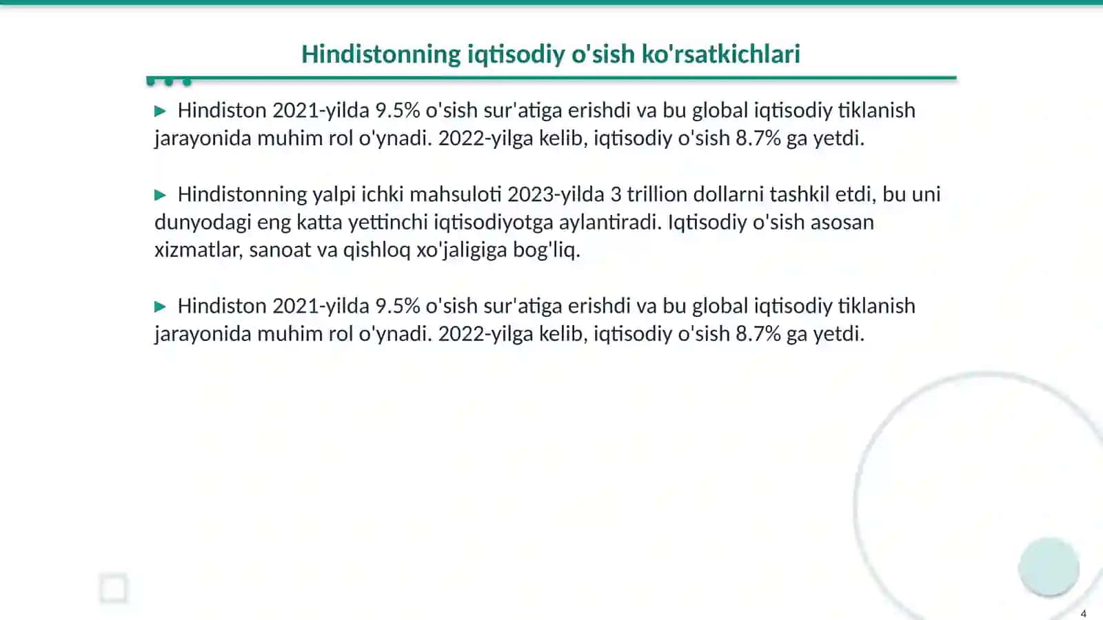 Hindistonning global iqtisodiy rivojlanishi 4