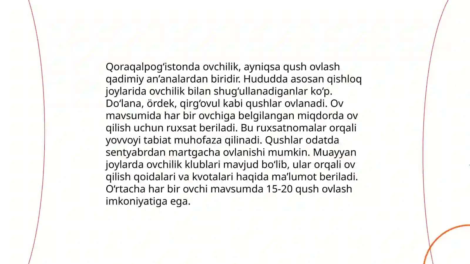Qoraqalpogʻistonda qushlarning ovchilikda tutgan oʻrni 4