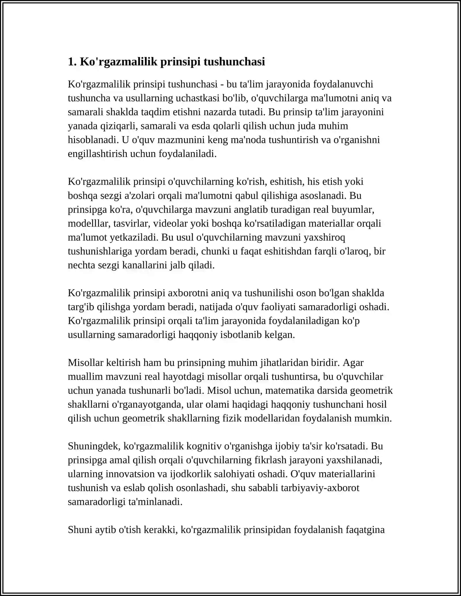 BIOLOGIYANI ÕQITISHDA KÕRGAZMALILIK PRINSIPINING RÕLI 4