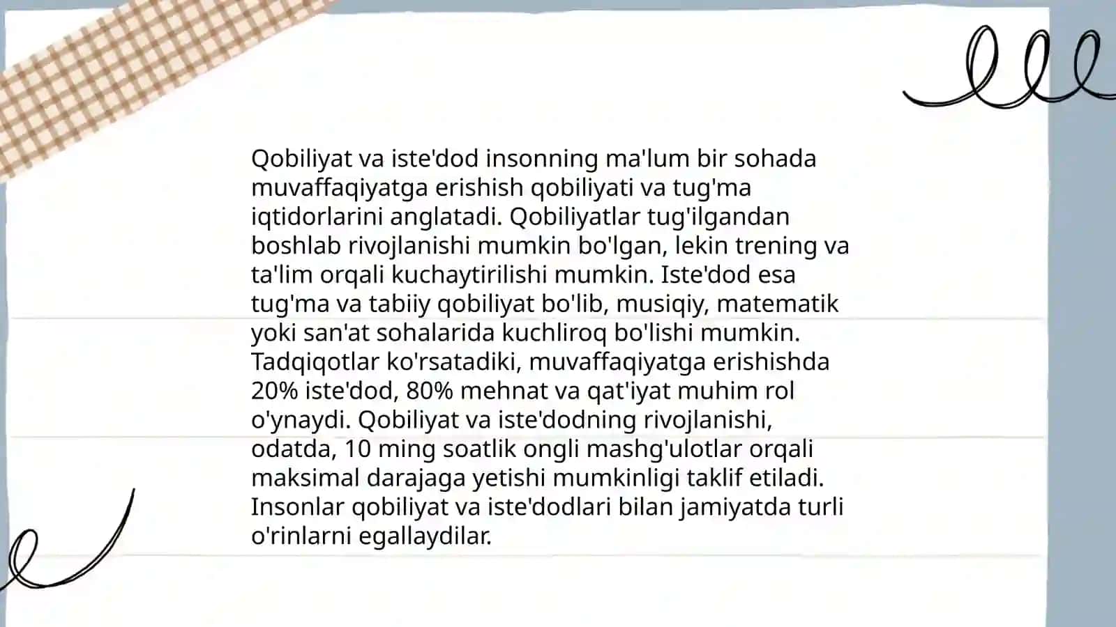 Qobiliyat turlari 4