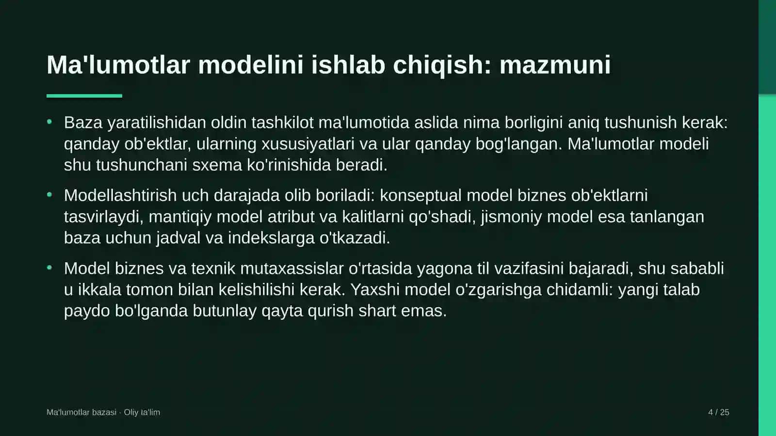 autsorsing kompaniyalarida ma'lumotlar modelini ishlab chiqish 2969 4