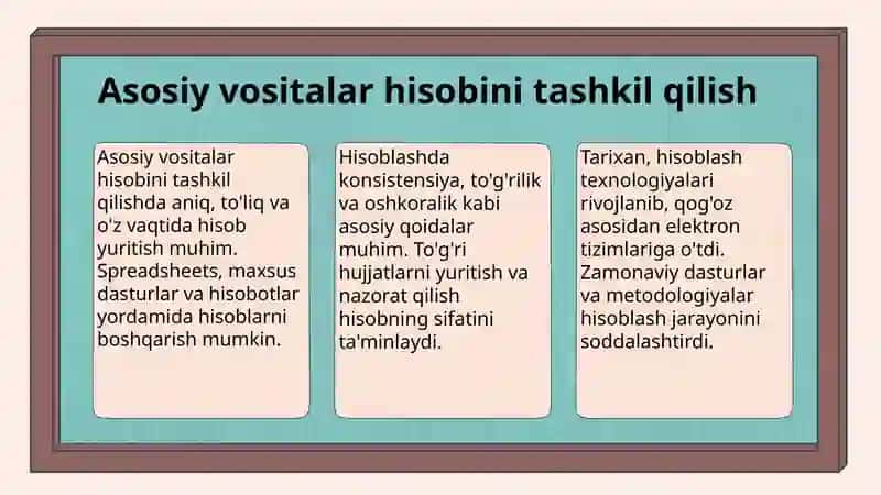Asosiy vositalar hisobinitashkil qilish 4