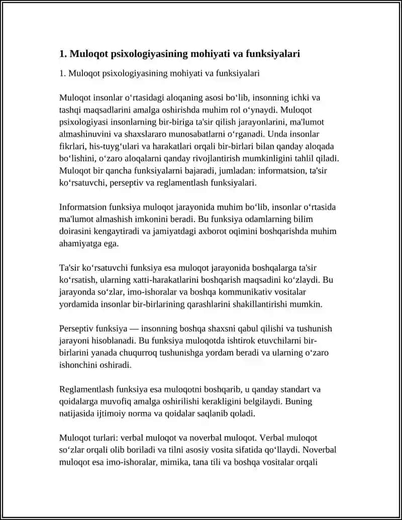 SHAXSLARARO MULOQOT, EMOTSIYA VA INTELLEKT YOZMA 4