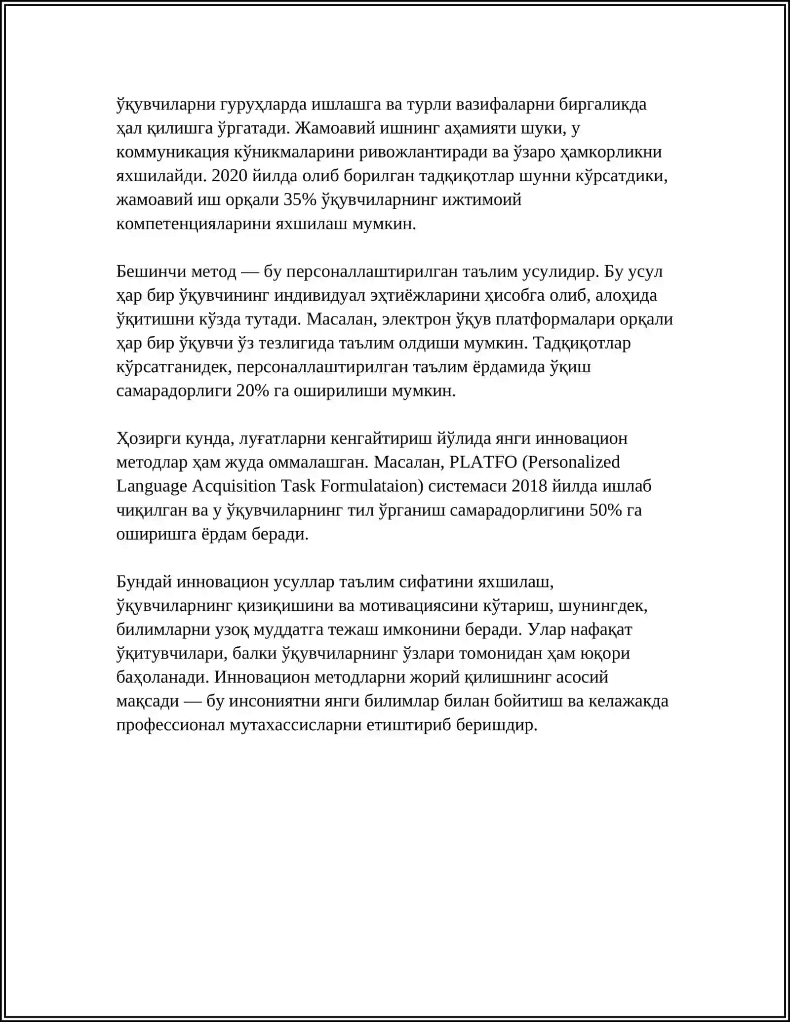 GURUH YOSHI NISBATIDA RIVOJLANTIRUVCHI MUHITNI TASHKIL ETISH 4