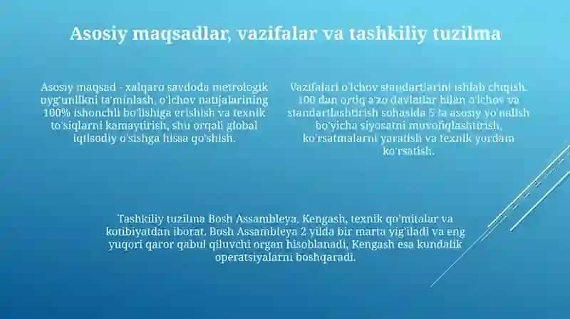 Metralogiya va standartlashtirish boʻyicha xalqaro tashkilotlar 4