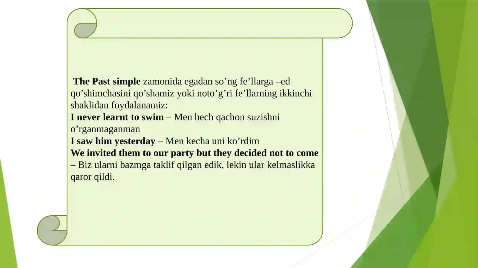 Past simple 4
