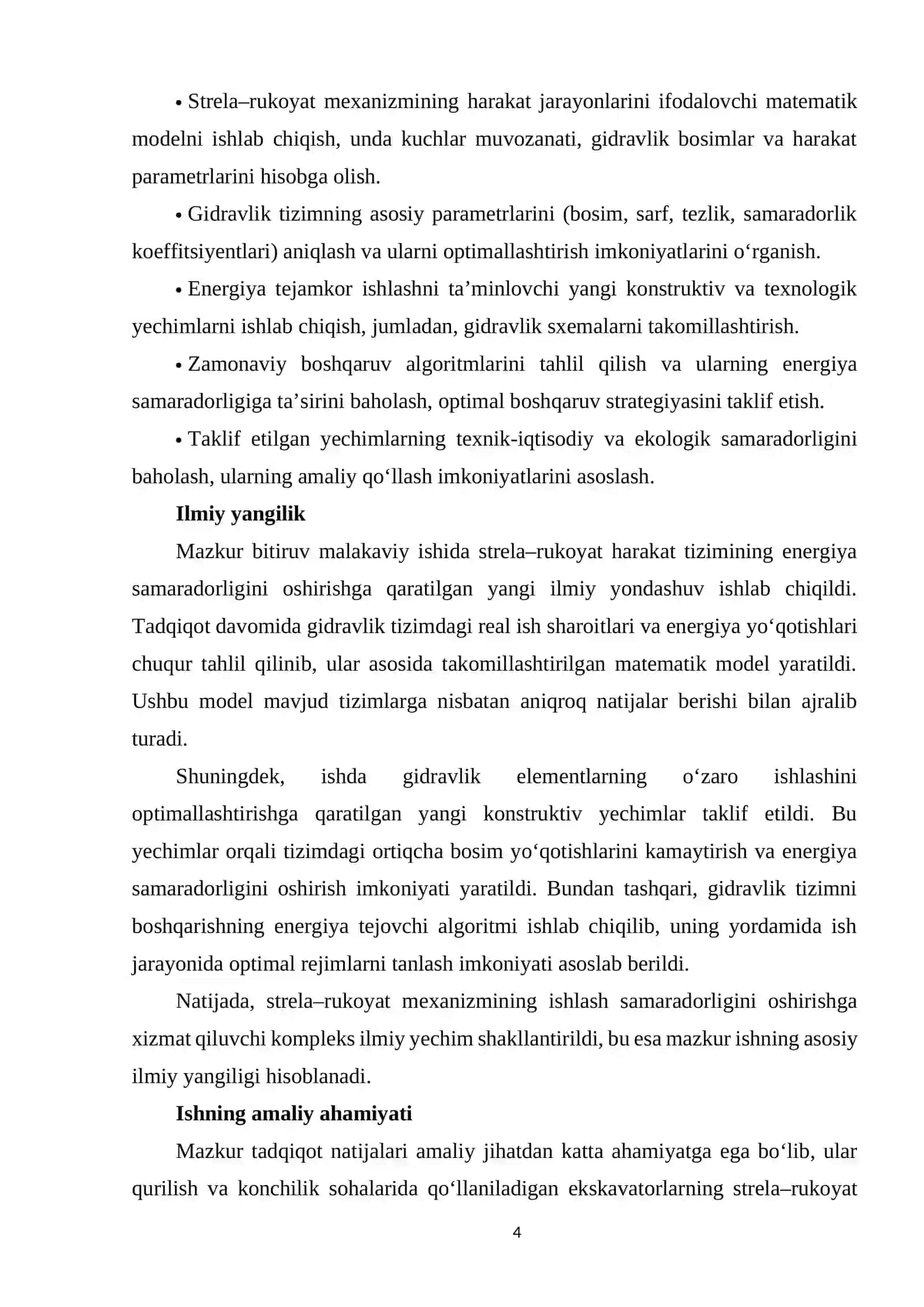 EKOLOGIK XAVFSIZ ENERGIYA TEJOVCHI STRELA–RUKOYAT HARAKAT TIZIMINI TAKOMILLASHTIRISH 4