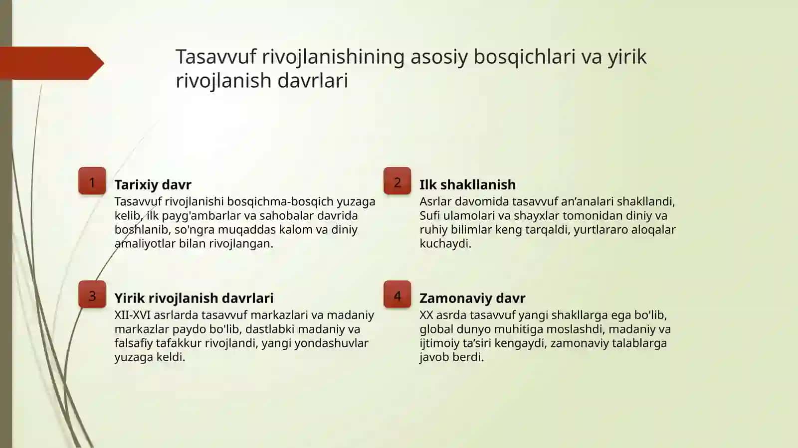 Tasavvufning tarixiy ildizlari va rivojlanish bosqichlari 4