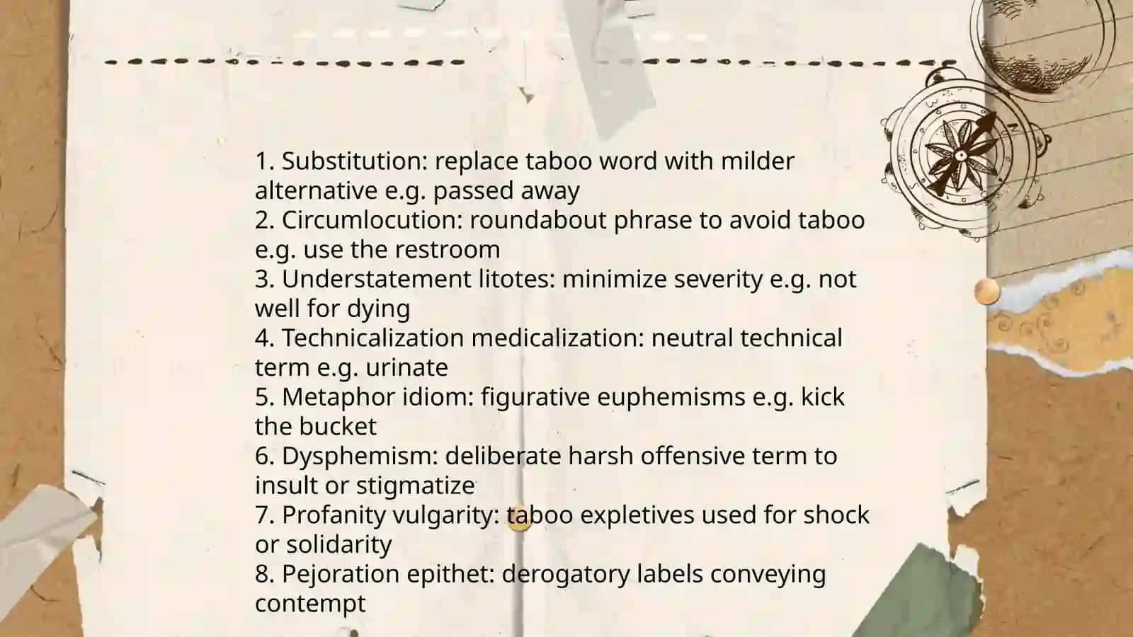 Taboo languageEuphemisms Cultural Politeness 4