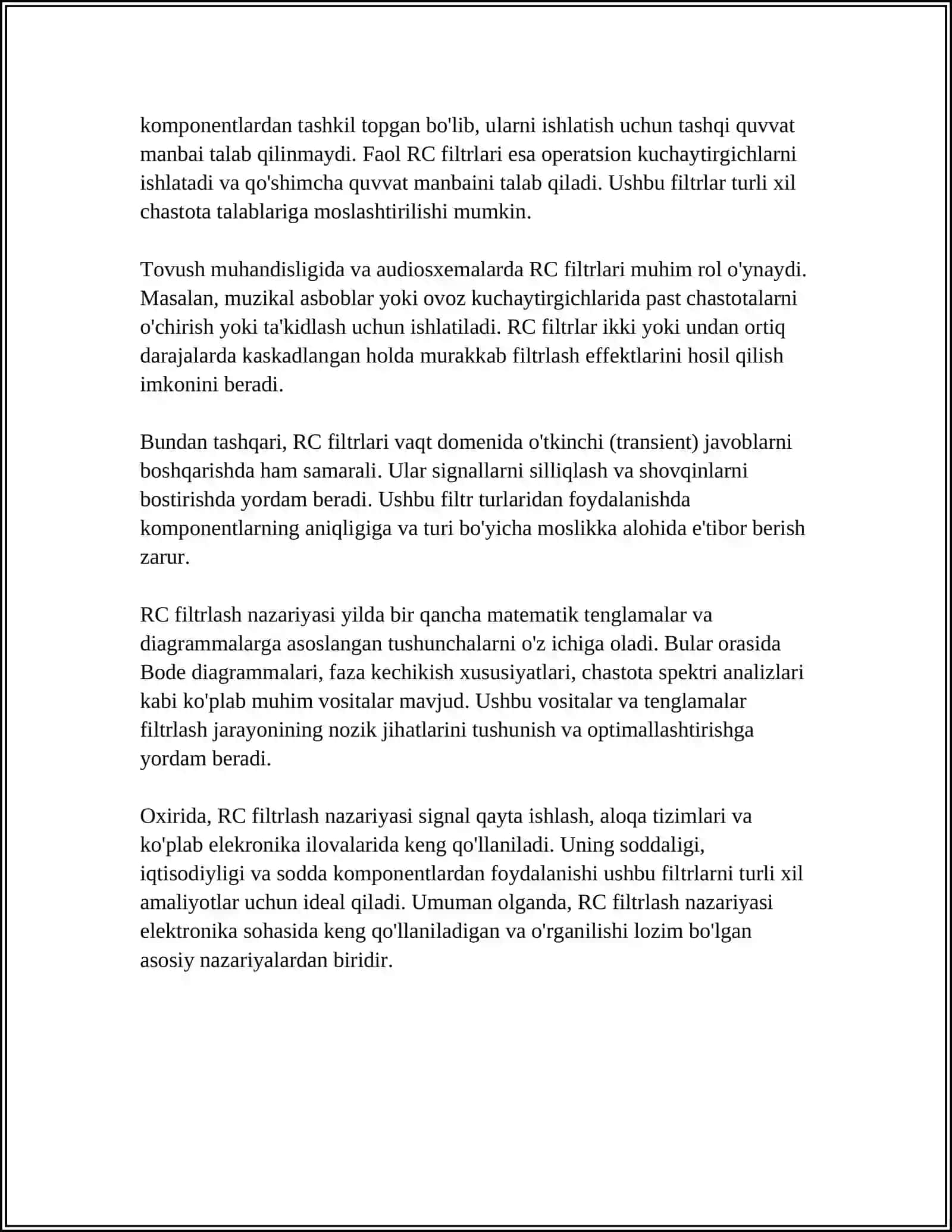 RC FILTERLAR 4