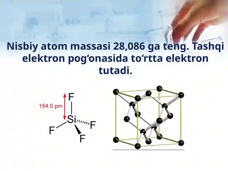 Kremniyning davriy sistemadagi o‘rn va atom tuzilishi 4